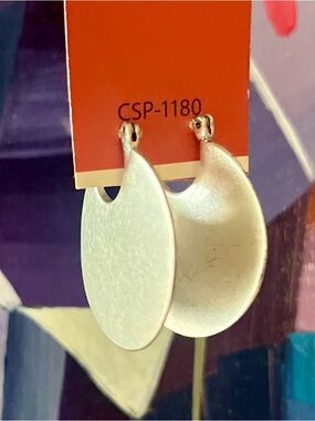 Silver Disc Earrings